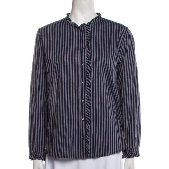Xirena Hanna Shirt Blouse Top size Small Navy Stripe - Picture 1 of 8